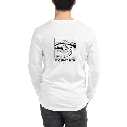 CLUB MOUNTAIN - unisex Longsleeve WHITE