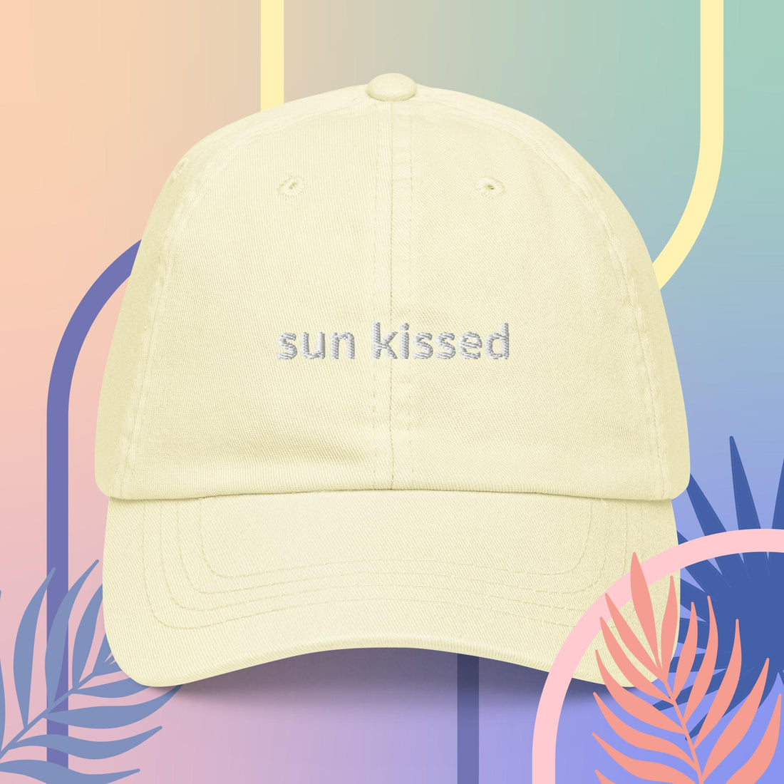 Baseball Cap - Sun kissed - pastel pink, blue, yellow, mint